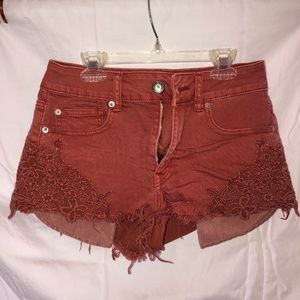 Coral Short Short with Lace